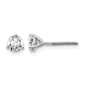 Diamond2Deal 14k Gold 3/4 ct Round Lab Grown Diamond Stud Earrings Screw Back VS Clarity, D-E Color