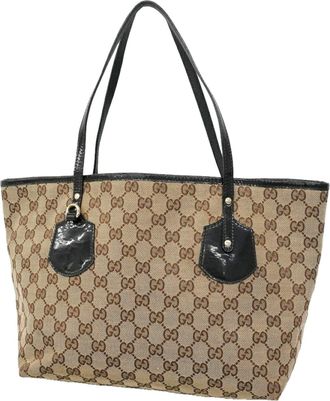 Gucci Brown Canvas Tote Bag (Pre-Owned)