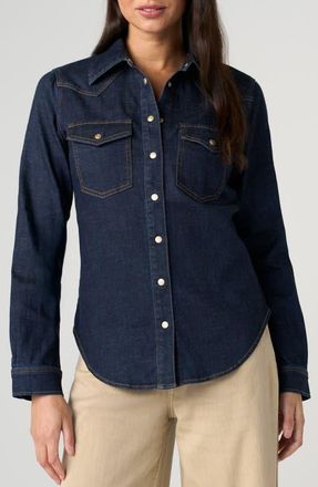 Liverpool Western Slim Fit Denim Shirt in Triple Crown at Nordstrom, Size X-Large