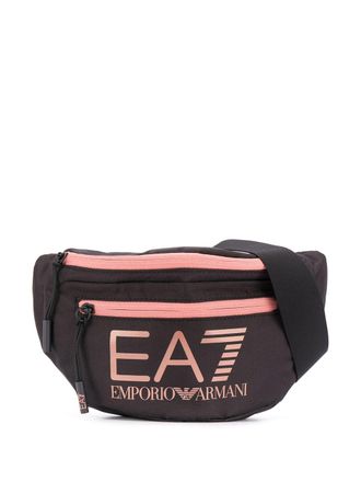 Emporio Armani logo-print belt bag - men - Polyester - One Size - Black