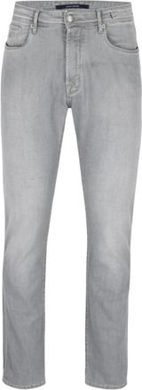 Atelier Noterman Slim-fit Jeans - Heren - Slim Fit Jeans - Grijs - W33 L32 - Leer - Jeans