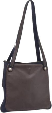 Herm&egrave;s Pre-owned Vintage Shoulder Bag - Dames - Vintage Schoudertas - Blauw - ONE Size - Leer - Vintage