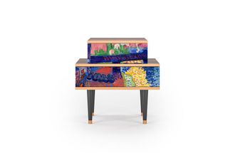 StoryZ Mesita de noche multicolores 2 cajones L 58 cm