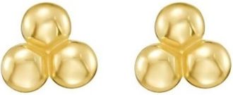 Tresorra 14K Yellow Gold Triple Bead Stud Earrings
