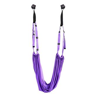 OEM Hamaca De Yoga A&eacute;rea, Correa De Yoga Ajustable De Poli&eacute;ster Y Algod&oacute;n Para Ballet, Pilates, Gimnasia Y Flexibilidad, Con Cintur&oacute;n El&aacute;stico Para Fitnes