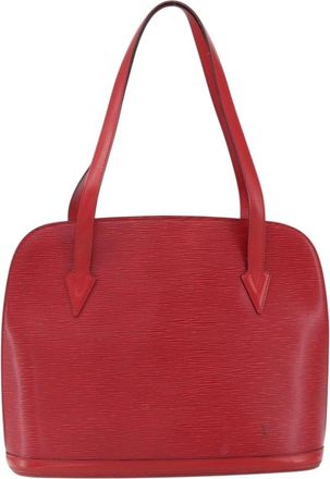 Louis Vuitton Lussac Epi Leather Red Leather Handbag (Pre-Owned)