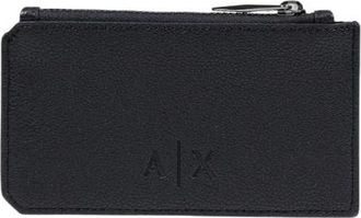 A|X Armani Exchange Polyester portemonnee met ritssluiting en binnenzakken - Heren - Portefeuilles - Zwart - ONE Size - Polyester - Accessoires