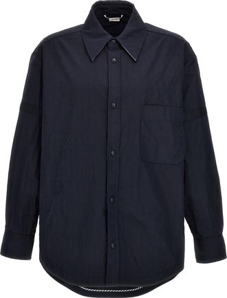 Thom Browne Mens Snap Front Overshirt
