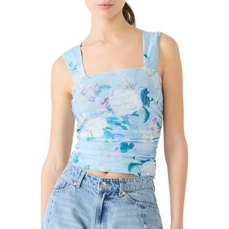Steve Madden Rory Floral Square Neck Top in Bloom at Nordstrom, Size Small