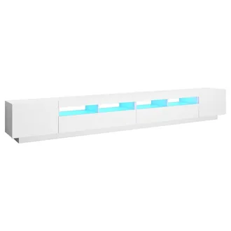vidaXL Vidaxl - Mueble Para Tv Con Luces Led Blanco 300x35x40 Cm