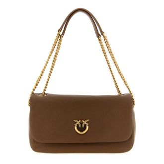 Pinko Pinko, Dames, Tassen, Bruin, Maat: ONE Size Leer