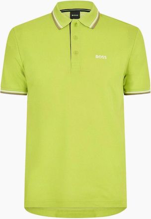 HUGO BOSS Mens Paddy Short Sleeve Polo Shirt - Green - Size: 44