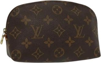 Louis Vuitton Pre-owned Clutches, female, Brown, Size: ONE SIZE Pre-owned Canvas Pouch