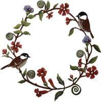 OEM Decoraci&oacute;n De Pared Con Forma De P&aacute;jaro, 30 Cm, Corona De Metal Con Flores De Carbonero, Decoraci&oacute;n De Pared Colgante De Metal Para El Hogar, Jard&iacute;n Y