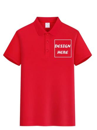 Generic MioRoim Custom Polo Shirts for Men Personalized Golf Shirt Customize Your own Text Photos Short Sleeves (UK, Alpha, 5XL, Regular, Regular, Red)