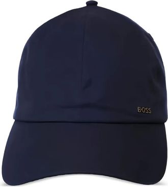 BOSS logo-detail cap - men - Cotton - One Size - Blue