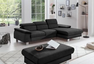 Cotta Ecksofa »Komaris L-Form, B: 244 cm« mit Kopfteilverstellung, optional Bettfunktion, Bettkasten & Licht