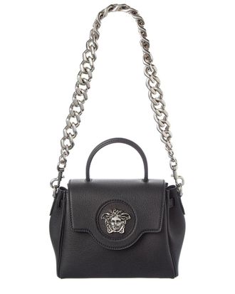 Versace La Medusa Leather Shoulder Bag