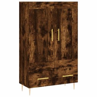 Berkfield Home Highboard Smoked Oak 69.5x31x115 cm Engineered Wood in Brown