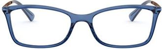 Vogue Eyewear 54mm Pillow Optical Glasses in Transparent Blue at Nordstrom