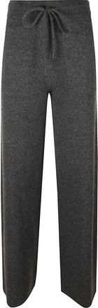 Max Mara Pantalones Anchos - Trousers - Mujer - Gris - XS