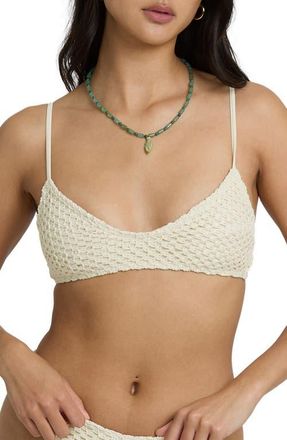 Billabong Twisted Tides Bikini Top in White Cap at Nordstrom, Size X-Large