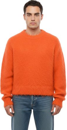 Jil Sander Orange Knitted Crew Neck Sweater