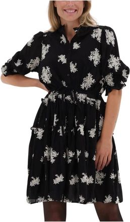 Bruuns Bazaar Kamal Kamila Jurk - Dames - Korte kleedjes - Zwart - XS - Polyester - Kleedjes