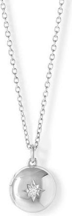Astley Clarke Silver Biography Mini Silver Locket Necklace at Nordstrom, Size 18