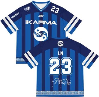 Generic SKZ Dominate World Tour 2025 Jersey SKZ World Tour 2025 Football Jersey Tee Unisex Harajuku (Blue-23,XS)