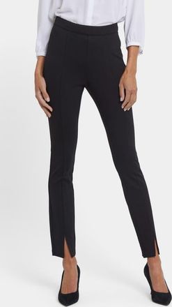 NYDJ Zelda Split Hem Slim Straight Leg Pants in Black at Nordstrom, Size Medium