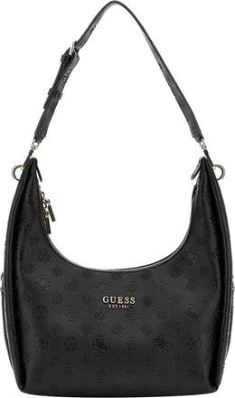 Guess Zwarte Schoudertas Phoebe Hobo - Dames - Schoudertassen - Zwart - ONE Size - Tassen