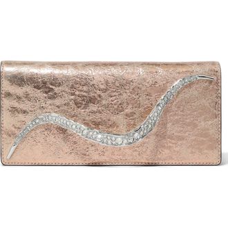 Alexis Bittar Crystal Curve Clutch in Crushed Rose Gold at Nordstrom