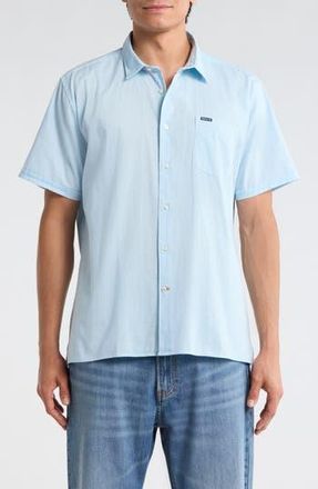 Barbour Pigment Dyed Cotton Button-Up Shirt in Bleached Blue at Nordstrom Rack, Size X-Large