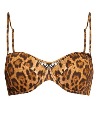 La Perla Top bikini con stampa - Marrone