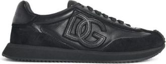 Dolce & Gabbana Cushion Calfskin Sneaker - Heren - Sneakers - Zwart - 39 EU - Leer - Schoenen