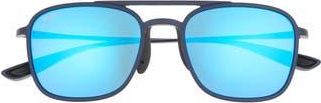 Maui Jim 55mm Polarized Aviator Sunglasses in Blue Blue Blue at Nordstrom Rack