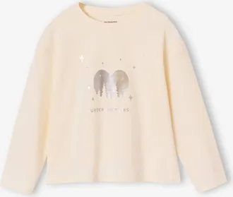 Vertbaudet Langarmshirt f&uuml;r M&auml;dchen wollwei&szlig;