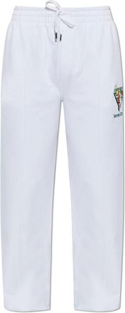 Casablanca Broeken, Heren, Wit, M, Katoen, Casablanca Tennis Club Icon Pyramid Abduction Geborduurde Joggingbroek