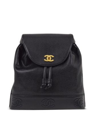Chanel 1997 Triple CC backpack - Black