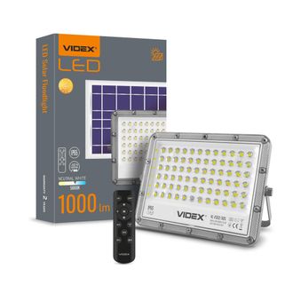 OEM L&aacute;mpara Solar Led Videx, Gris Neutro, 1000 Lm, Ip65 + Mando A Distancia