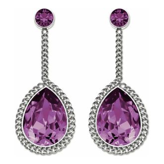 Swarovski Oorbellen 5026885 - Dames - Accessoires - Paars - Maat: ONE Size