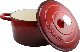 Crock-pot 7 Quart Round Cast Iron Dutch Oven in Red at Nordstrom