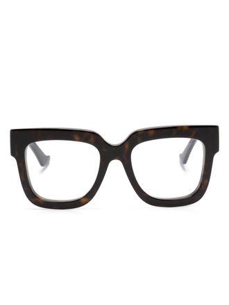 Gucci Occhiali squadrati GG1549O - Marrone