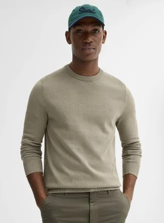 Le 31 Mens Minimalist crew-neck sweater