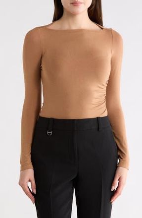 Renee C Boat Neck Knit Top in Caramel at Nordstrom Rack, Size X-Small