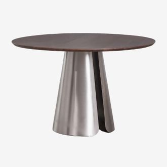 Sklum Mesa De Comedor Redonda &Oslash;120 Cm En Acero Inoxidable Baelor Sklum