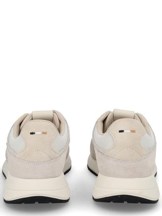 HUGO BOSS Monogrammed Leather Sneaker - White