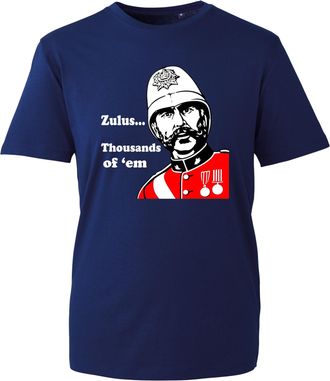 Generic Novelty Zulu Movie Fan T-Shirt, Thousands of Them Battle Scene Retro Tribute Shirt, Private Soldier Hook Inspired Tee (Navy, 2XL Years)