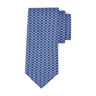 Ferragamo Cravatta Stampa Gancini Bicolor - male - Ferragamo - Ties - Multicolor - ONE SIZE - Accessories